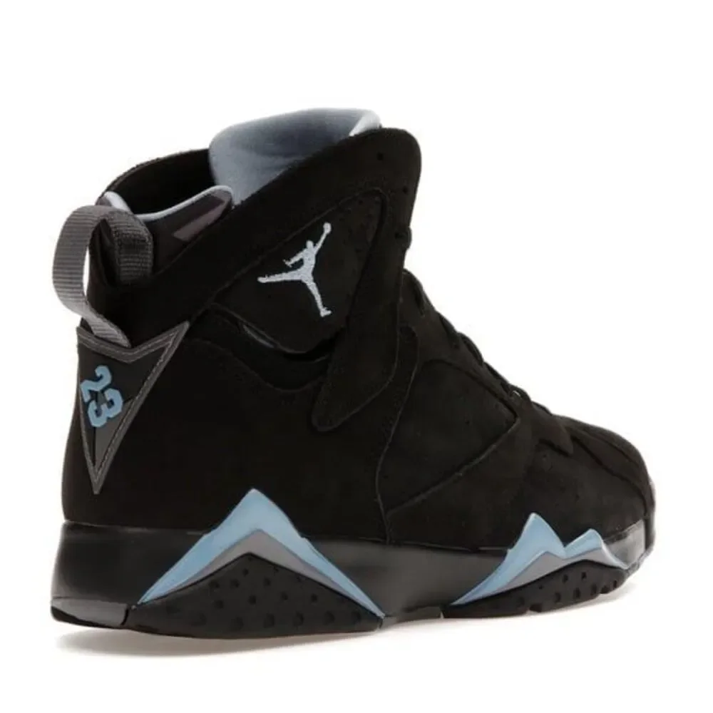 Air Jordan 7 Retro Black and Light Blue High Top Basketball Sneaker Nike Size 12